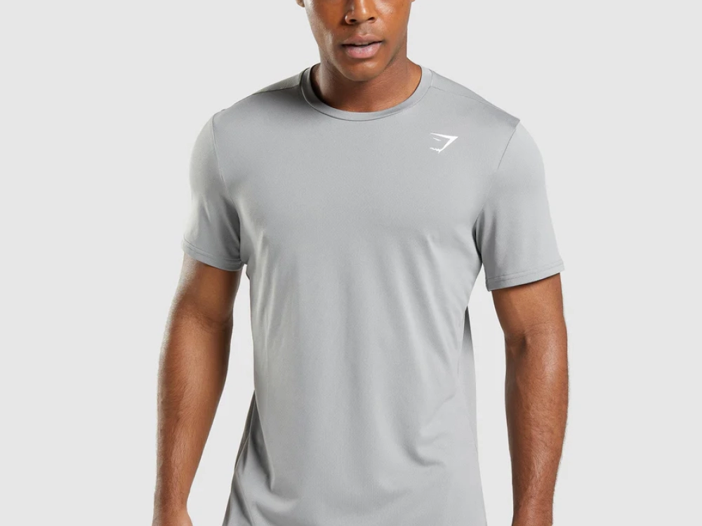 Gym shark arrival t shirt (smokey grey - maat L)